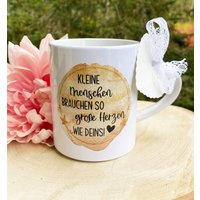 Tasse Mit Herzgriff - Normaler Griff Geschenk Hebamme Erzieherin Weihnachtsgeschenk Personalisiert von MamasLiebstes