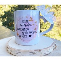 Tasse Mit Herzgriff - Normaler Griff Hebamme Erzieherin Dankeschön Weihnachtsgeschenk Geschenk Personalisiert von MamasLiebstes