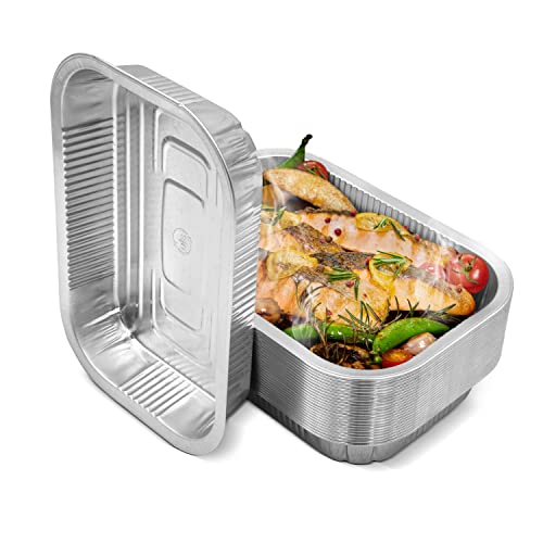 Mamatura Aluschalen Grill [Wiederverwendbar] 25 Aluminium Tropfschalen, Fettauffangschalen Gasgrill | Weber Grill Zubehör | Alu Grillschalen 15x22 cm von Mamatura