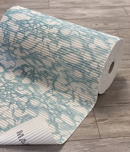 Mambo-Design Badematte Saunaläufer Marmor blau • Weichschaummatte • Breite 65 cm Länge wählbar abwaschbar wasserabweisend, Größe:65 x 100 cm von Mambo-Design