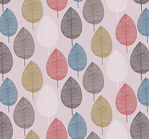 Mambo Design PVC Tischdecke BLÄTTER bunt blau grün grau Wachstuch • Breite & Länge wählbar • abwaschbar, Größe:120 x 180 cm von Mambo Design