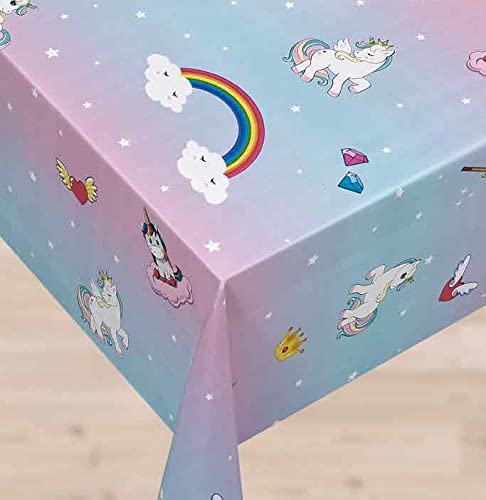 Mambo-Design PVC Tischdecke Einhorn Meterware Wachstuch Eckig Breite & Länge wählbar abwaschbare Tischdecke, Größe:130 x 190 cm Mambo-Design PVC Tischdecke Einhorn Meterware Wachstuch Eckig Breite & Länge wählbar abwaschbare Tischdecke, Größe:130 x 190 cm von Mambo-Design