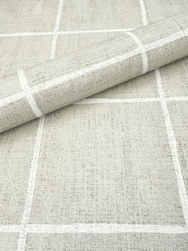 Mambo Design PVC Tischdecke KAROS grau beige Wachstuch • Eckig • Länge & Breite wählbar • abwaschbar, Größe:80 x 160 cm von Mambo Design
