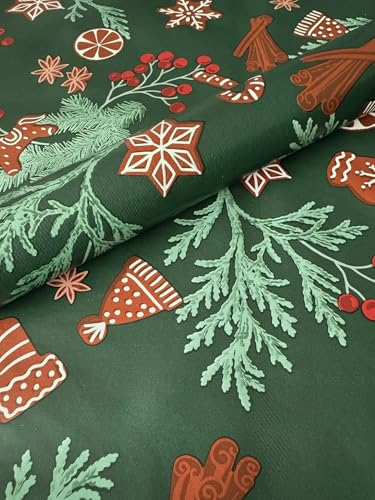 Mambo Design PVC Tischdecke Lebkuchen grün braun Wachstuch Weihnachten Eckig Länge & Breite wählbar abwaschbar Versand GEROLLT!, Größe:130 x 280 cm Mambo Design PVC Tischdecke Lebkuchen grün braun Wachstuch Weihnachten Eckig Länge & Breite wählbar abwaschbar Versand GEROLLT!, Größe:130 x 280 cm von Mambo Design
