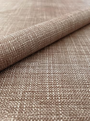 Mambo Design PVC Tischdecke Leinen BRAUN Meterware Wachstuch Eckig Breite & Länge wählbar abwaschbar geprägt, Größe:120 x 120 cm von Mambo Design