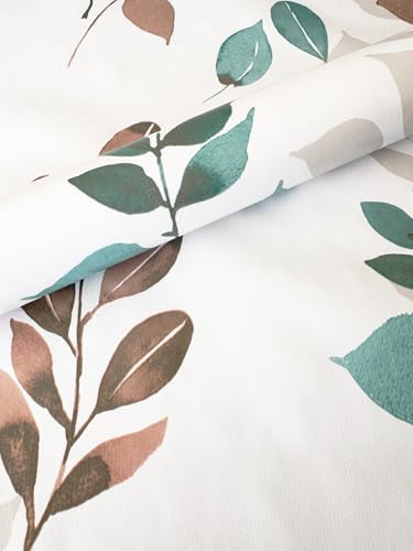 Mambo Design PVC Tischdecke Liana weiß Blätter grün braun Wachstuch Eckig Länge & Breite wählbar abwaschbar, Größe:100 x 200 cm Mambo Design PVC Tischdecke Liana weiß Blätter grün braun Wachstuch Eckig Länge & Breite wählbar abwaschbar, Größe:100 x 200 cm von Mambo Design