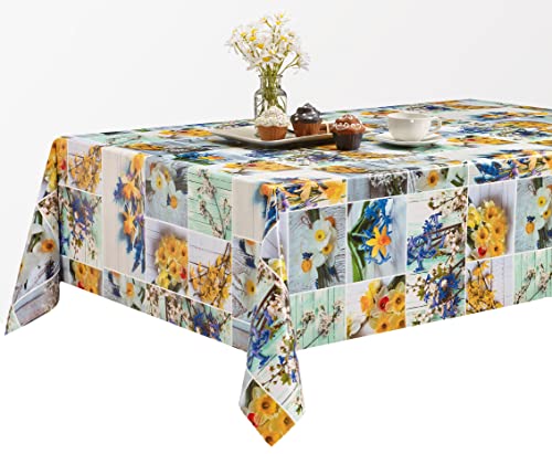 Mambo-Design PVC Tischdecke Ostern 6 Lima Meterware Wachstuch Eckig Breite & Länge wählbar abwaschbar Frühling gelb, Größe:140 x 100 cm von Mambo-Design