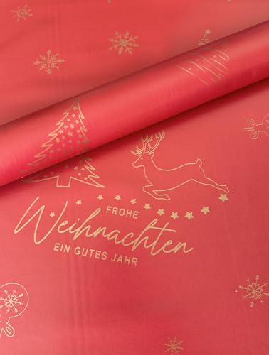 Mambo Design PVC Tischdecke Vega Meterware Wachstuch Weihnachten Eckig Breite & Länge wählbar abwaschbar, Größe:130 x 200 cm von Mambo Design