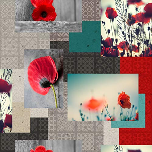 PVC Tischdecke Amapola Wachstuch · Eckig · Länge & Breite wählbar· abwaschbare Tischdecke · Mohnblume Mohn rot schwarz grün, Größe:100 x 160 cm PVC Tischdecke Amapola Wachstuch · Eckig · Länge & Breite wählbar· abwaschbare Tischdecke · Mohnblume Mohn rot schwarz grün, Größe:100 x 160 cm von Mambo-Design
