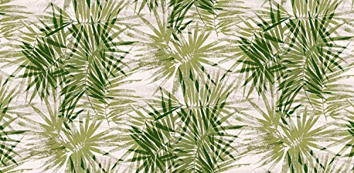 PVC Tischdecke Bamboo Bambus Grün Wachstuch · Breite & Länge wählbar · abwaschbare Tischdecke · Blätter beige Farn, Größe:130 x 200 cm von Mambo-Design
