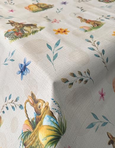 PVC Tischdecke Bunny Ostern bunt Osterhase beige Leinen Meterware Wachstuch Eckig Breite & Länge wählbar abwaschbar, Größe:140 x 260 cm PVC Tischdecke Bunny Ostern bunt Osterhase beige Leinen Meterware Wachstuch Eckig Breite & Länge wählbar abwaschbar, Größe:140 x 260 cm von Mambo Design