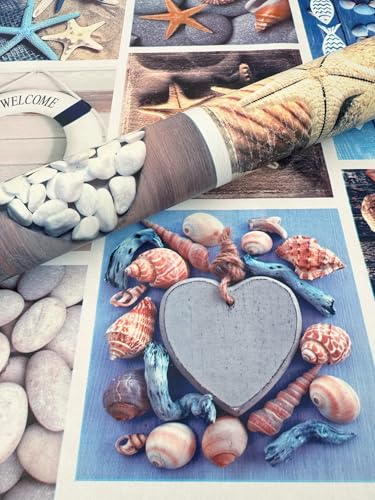 PVC Tischdecke Marina Wachstuch · Breite & Länge wählbar · abwaschbare Tischdecke · Maritim blau Weiss Seestern, Größe:140 x 100 cm PVC Tischdecke Marina Wachstuch · Breite & Länge wählbar · abwaschbare Tischdecke · Maritim blau Weiss Seestern, Größe:140 x 100 cm von Mambo-Design