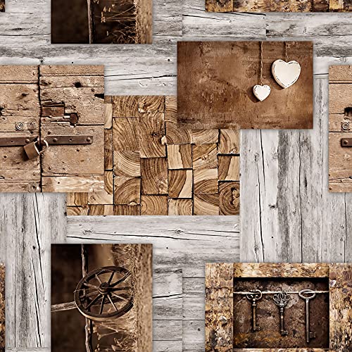 PVC Tischdecke Nostalgie Wachstuch NEU · Breite & Länge wählbar · abwaschbare Tischdecke · Holz Holzdiele grau beige Texas, Größe:120 x 220 cm von Mambo-Design