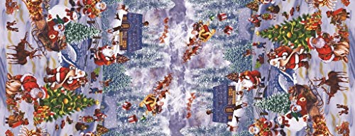 PVC Tischdecke Winterland Wachstuch Weihnachten· Eckig · Länge & Breite wählbar · abwaschbare Tischdecke · Nikolaus Santa Winterlandschaft Xmas, Größe:140 x 100 cm von Mambo-Design