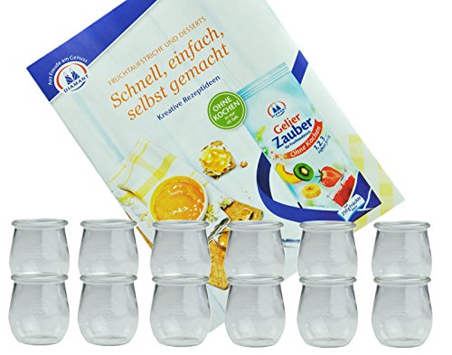 MamboCat 12er Set Weckgläser 220 ml Tulpenform I Original Weck Tulpenglas Dessertglas I Einweckgläser für Obst Gemüse UVM I Weck Gläser ohne Deckel inkl. Diamant-Zucker Gelierzauber Rezeptheft MamboCat 12er Set Weckgläser 220 ml Tulpenform I Original Weck Tulpenglas Dessertglas I Einweckgläser für Obst Gemüse UVM I Weck Gläser ohne Deckel inkl. Diamant-Zucker Gelierzauber Rezeptheft von MamboCat