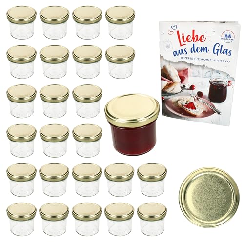 MamboCat 25er Set Sturzglas 125 ml mit Schraub-Deckel Gold I Einmachgläser + to 66 Deckel mit Diamant-Zucker-Rezept I Vorratsgläser konservieren & sterilisieren MamboCat 25er Set Sturzglas 125 ml mit Schraub-Deckel Gold I Einmachgläser + to 66 Deckel mit Diamant-Zucker-Rezept I Vorratsgläser konservieren & sterilisieren von MamboCat