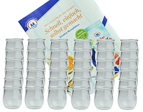 MamboCat 36er Set Weckgläser 220 ml Tulpenform I Original Weck Tulpenglas Dessertglas I Einweckgläser für Obst Gemüse UVM I Weck Gläser ohne Deckel inkl. Diamant-Zucker Gelierzauber Rezeptheft MamboCat 36er Set Weckgläser 220 ml Tulpenform I Original Weck Tulpenglas Dessertglas I Einweckgläser für Obst Gemüse UVM I Weck Gläser ohne Deckel inkl. Diamant-Zucker Gelierzauber Rezeptheft von MamboCat