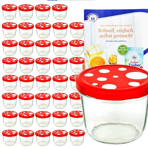 MamboCat 40er Set Sturzgläser 230 ml mit Fliegenpilz rot weiß gepunkteter Deckel To 82 inkl. Diamant Gelierzauber Rezeptheft Marmeladengläser Einmachgläser Einweckgläser MamboCat 40er Set Sturzgläser 230 ml mit Fliegenpilz rot weiß gepunkteter Deckel To 82 inkl. Diamant Gelierzauber Rezeptheft Marmeladengläser Einmachgläser Einweckgläser von MamboCat