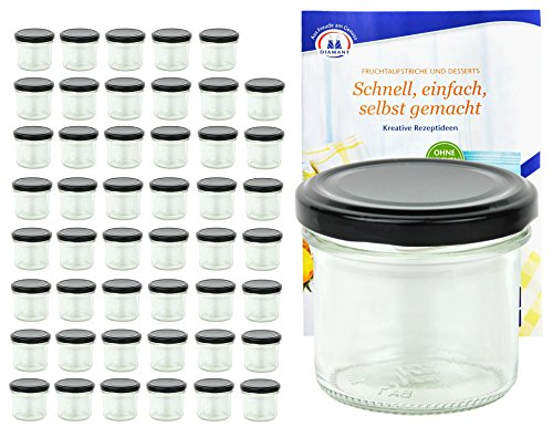 MamboCat 48er Set Sturzgläser 125 ml mit schwarzem Deckel to 66 inkl. Diamant Gelierzauber Rezeptheft Marmeladengläser Einmachgläser Einweckgläser MamboCat 48er Set Sturzgläser 125 ml mit schwarzem Deckel to 66 inkl. Diamant Gelierzauber Rezeptheft Marmeladengläser Einmachgläser Einweckgläser von MamboCat