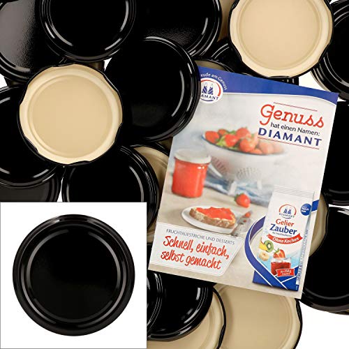 MamboCat 50er Deckelset TO82 Schwarz I Twist-Off-Deckel für Sturzgläser I Rundrand I Einkochen & Konservieren I Ersatzdeckel I für 230ml/350ml/435ml MamboCat 50er Deckelset TO82 Schwarz I Twist-Off-Deckel für Sturzgläser I Rundrand I Einkochen & Konservieren I Ersatzdeckel I für 230ml/350ml/435ml von MamboCat