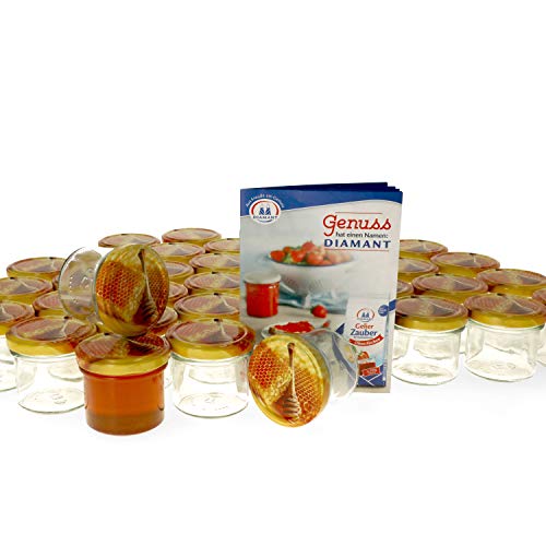 MamboCat 100er Set Einmachglas 125 ml I Schöne Rundgläser Einkochgläser mit Schraubdeckel mit Honigwabe als Honiggläser UVM I Twist Off to 66 I Aufbewahrungsgläser mit Deckel I inkl. Rezeptheft MamboCat 100er Set Einmachglas 125 ml I Schöne Rundgläser Einkochgläser mit Schraubdeckel mit Honigwabe als Honiggläser UVM I Twist Off to 66 I Aufbewahrungsgläser mit Deckel I inkl. Rezeptheft von MamboCat