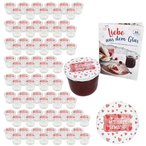 MamboCat 100er Set Sturzglas 230 ml mit Schraub-Deckel Mit Liebe gemacht I Einmachgläser + TO 82 Deckel mit Diamant-Zucker-Rezept I Vorratsgläser einkochen & konservieren MamboCat 100er Set Sturzglas 230 ml mit Schraub-Deckel Mit Liebe gemacht I Einmachgläser + TO 82 Deckel mit Diamant-Zucker-Rezept I Vorratsgläser einkochen & konservieren von MamboCat