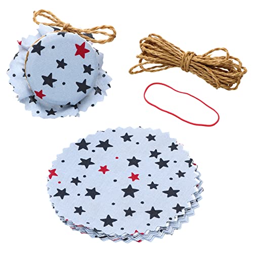 MamboCat 10er Marmeladendeckchen Sterne blau rot Ø 14 cm + 1 Fixiergummi + 4 m Schnur I passend für Einmachgläser bis max. Ø 7 cm I Einmachgläser I Geschenkverpackung I Stoffdeckchen MamboCat 10er Marmeladendeckchen Sterne blau rot Ø 14 cm + 1 Fixiergummi + 4 m Schnur I passend für Einmachgläser bis max. Ø 7 cm I Einmachgläser I Geschenkverpackung I Stoffdeckchen von MamboCat