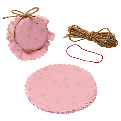MamboCat 10er Marmeladendeckchen rosa goldene Sterne Ø 14 cm + 1 Fixiergummi + 4 m Schnur I passend für Einmachgläser bis max. Ø 7 cm I Einmachgläser I Geschenkverpackung I Stoffdeckchen MamboCat 10er Marmeladendeckchen rosa goldene Sterne Ø 14 cm + 1 Fixiergummi + 4 m Schnur I passend für Einmachgläser bis max. Ø 7 cm I Einmachgläser I Geschenkverpackung I Stoffdeckchen von MamboCat