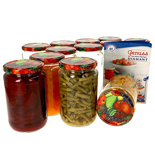 MamboCat 12er Set Einmachglas 720 ml I Rundgläser Einkochgläser mit Schraubdeckel I Twist Off to 82 I Aufbewahrungsgläser mit Deckel mit Obst-Dekor I inkl. Rezeptheft MamboCat 12er Set Einmachglas 720 ml I Rundgläser Einkochgläser mit Schraubdeckel I Twist Off to 82 I Aufbewahrungsgläser mit Deckel mit Obst-Dekor I inkl. Rezeptheft von MamboCat