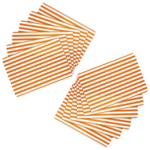MamboCat 12er Tischset Cado orange 43 x 28.5 cm I abwaschbare PVC-Platzsets I abwischbare Tischmatten I wasserfeste Untersetzer I Gastro von MamboCat