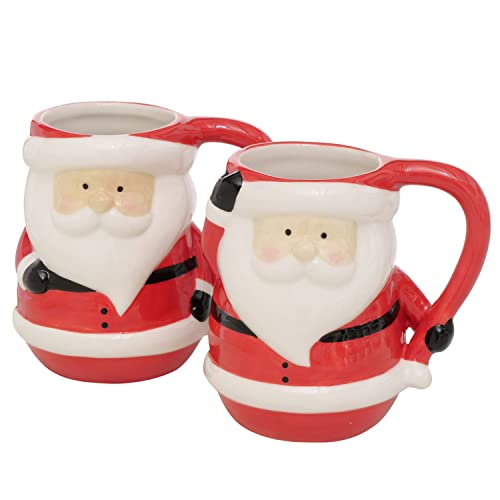 MamboCat 2er Set Kaffeebecher Nicko I 400ml I 2 Dekore, Weihnachtsmann-Tasse I Santa Claus, Christmas, X-Mas Time, Weihnachten, Nikolaus I Glühwein, Eierlikör, Punsch, Tasse, Pott I Keramik von MamboCat