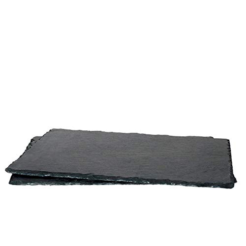 MamboCat 2er-Set Schieferplatte 20x30cm I Rustikaler Stein-Teller aus Schiefer - mit naturbelassener Bruchkante I ideal als Sushi-Platte & Servier-Teller I 2 Stück Servier-Platte Schwarz 20 x 30 cm MamboCat 2er-Set Schieferplatte 20x30cm I Rustikaler Stein-Teller aus Schiefer - mit naturbelassener Bruchkante I ideal als Sushi-Platte & Servier-Teller I 2 Stück Servier-Platte Schwarz 20 x 30 cm von MamboCat