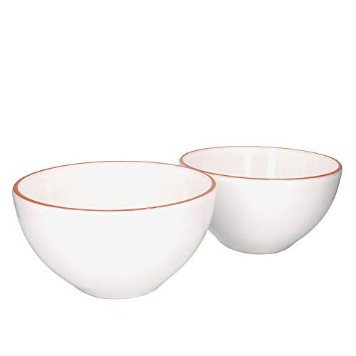 MamboCat Tonschalen 2-er Set I weiß glasiert I 20 cm 1,5 L I Keramikschalen Bowls aus Ton als Salatschüssel Müslischüssel Obstschale Beilagenschale uvm. I Geschirr Keramik Schüssel groß von MamboCat