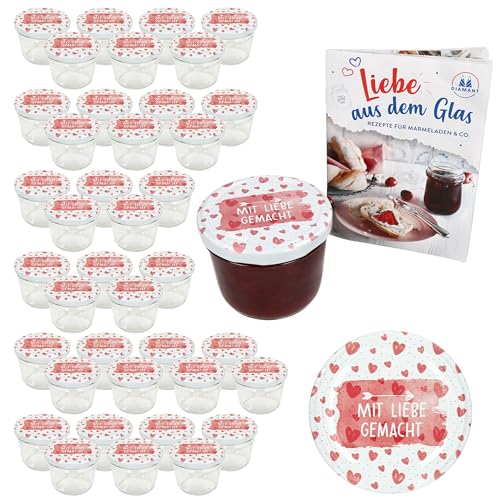MamboCat 40er Set Sturzglas 230 ml mit Schraub-Deckel Mit Liebe gemacht I Einmachgläser + TO 82 Deckel mit Diamant-Zucker-Rezept I Vorratsgläser einkochen & konservieren MamboCat 40er Set Sturzglas 230 ml mit Schraub-Deckel Mit Liebe gemacht I Einmachgläser + TO 82 Deckel mit Diamant-Zucker-Rezept I Vorratsgläser einkochen & konservieren von MamboCat