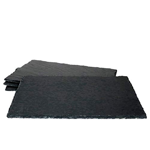 MamboCat 4er-Set Schieferplatte 20x30cm I Rustikaler Stein-Teller aus Schiefer - mit naturbelassener Bruchkante I ideal als Sushi-Platte & Servier-Teller I 4 Stück Servier-Platte Schwarz 20 x 30 cm MamboCat 4er-Set Schieferplatte 20x30cm I Rustikaler Stein-Teller aus Schiefer - mit naturbelassener Bruchkante I ideal als Sushi-Platte & Servier-Teller I 4 Stück Servier-Platte Schwarz 20 x 30 cm von MamboCat