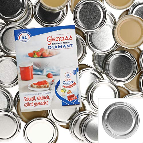 MamboCat 50er Deckelset TO66 Silber I Twist-Off-Deckel für Sturzgläser I Rundrand I Einkochen & Konservieren I Ersatzdeckel I passend für 125ml/167ml/277ml MamboCat 50er Deckelset TO66 Silber I Twist-Off-Deckel für Sturzgläser I Rundrand I Einkochen & Konservieren I Ersatzdeckel I passend für 125ml/167ml/277ml von MamboCat