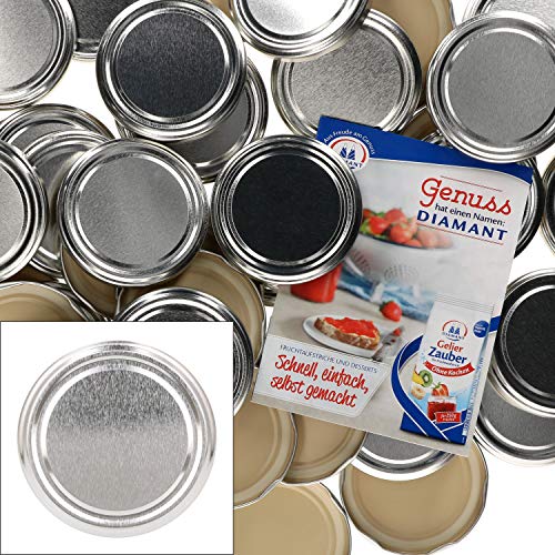 50er Deckelset TO82 Silber I Twist-Off-Deckel für Sturzgläser I Rundrand I Einkochen & Konservieren I Ersatzdeckel I für 230ml/350ml/435ml von MamboCat