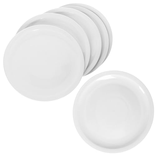 MamboCat 6er Set Bianco Pizzateller I Ø 30,5 cm I für 6 Personen I weiße große Pizzateller aus Porzellan I für Pizzen oder zum Anrichten I XL-Speiseteller, Servierplatte von MamboCat