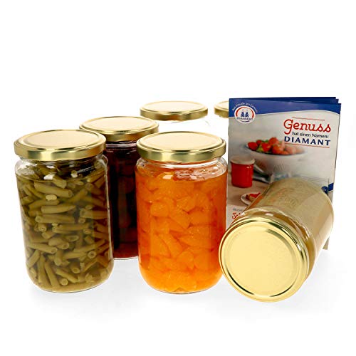 MamboCat 6er Set Einmachglas 720 ml I Rundgläser Einkochgläser mit Schraubdeckel I Twist Off to 82 I Aufbewahrungsgläser mit Deckel in Gold I inkl. Rezeptheft MamboCat 6er Set Einmachglas 720 ml I Rundgläser Einkochgläser mit Schraubdeckel I Twist Off to 82 I Aufbewahrungsgläser mit Deckel in Gold I inkl. Rezeptheft von MamboCat