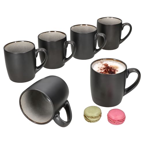 MamboCat 6er Set Reactive Glaze Dark Cement Kaffeebecher I 250 ml I Schwarze handgefertigte Tassen mit Henkel & Kupferoptik I 6 Personen I Tee & Co. MamboCat 6er Set Reactive Glaze Dark Cement Kaffeebecher I 250 ml I Schwarze handgefertigte Tassen mit Henkel & Kupferoptik I 6 Personen I Tee & Co. von MamboCat