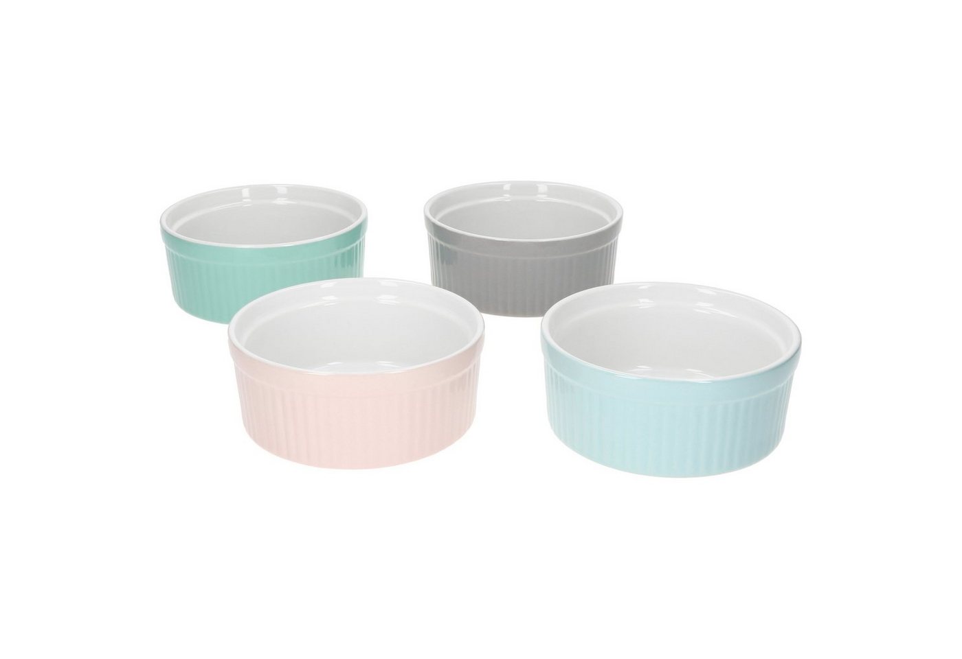 MamboCat Auflaufform 4er Set Muffinform / Souffle Schale Lotti 12x5cm - 24320222, Steingut von MamboCat