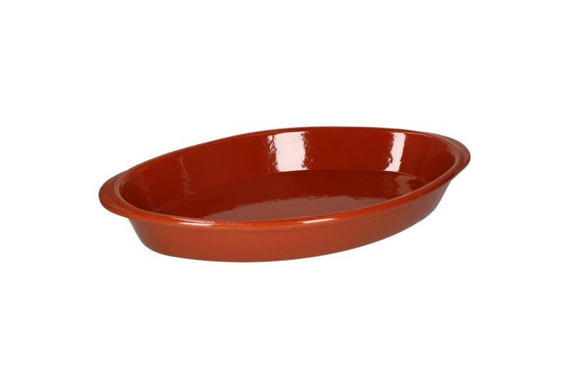 MamboCat Auflaufform Ovale Auflaufform Boris Ton 39x23cm Größe L Mittelalter, Steingut von MamboCat