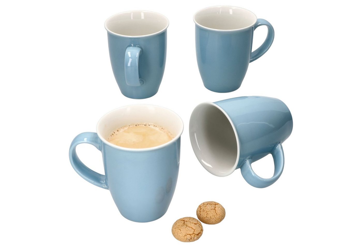 MamboCat Becher 4er Set Kaffeebecher Nordic Blau Doppio - 406344 von MamboCat