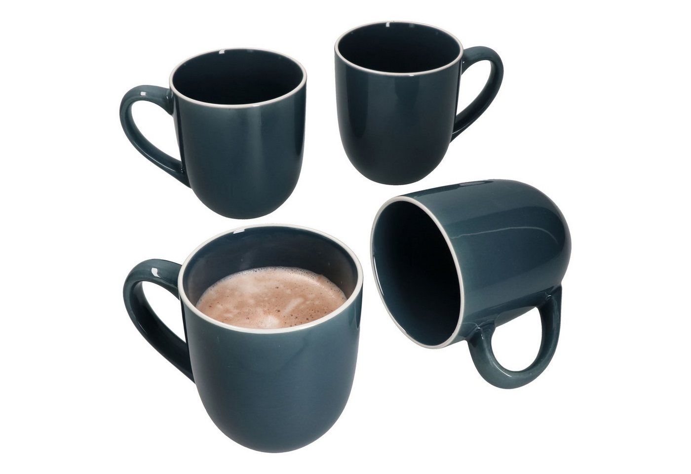 MamboCat Becher 4er Set Kaffeebecher Linus Blau - 403930 von MamboCat