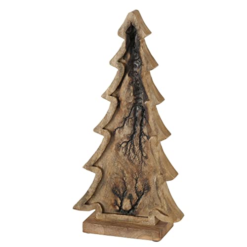 MamboCat Deko-Aufsteller Percha I LxBxH 17x8x36cm I Deko-Tanne aus Mango-Holz I Weihnachtsbaum I Weihnachts-Deko Baum I Wohnzimmer, Esstisch I Advents-Dekoration zum Hinstellen I Christmas X-Mas von MamboCat