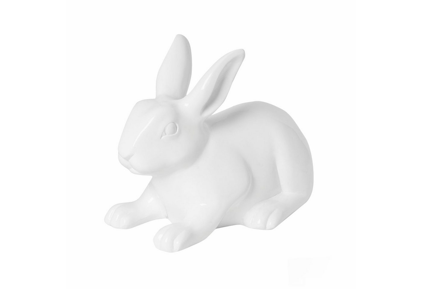 MamboCat Dekofigur Deko-Hase Roger in Weiß aus robustem Fiberglas, Größe S - E2230-S1-W von MamboCat