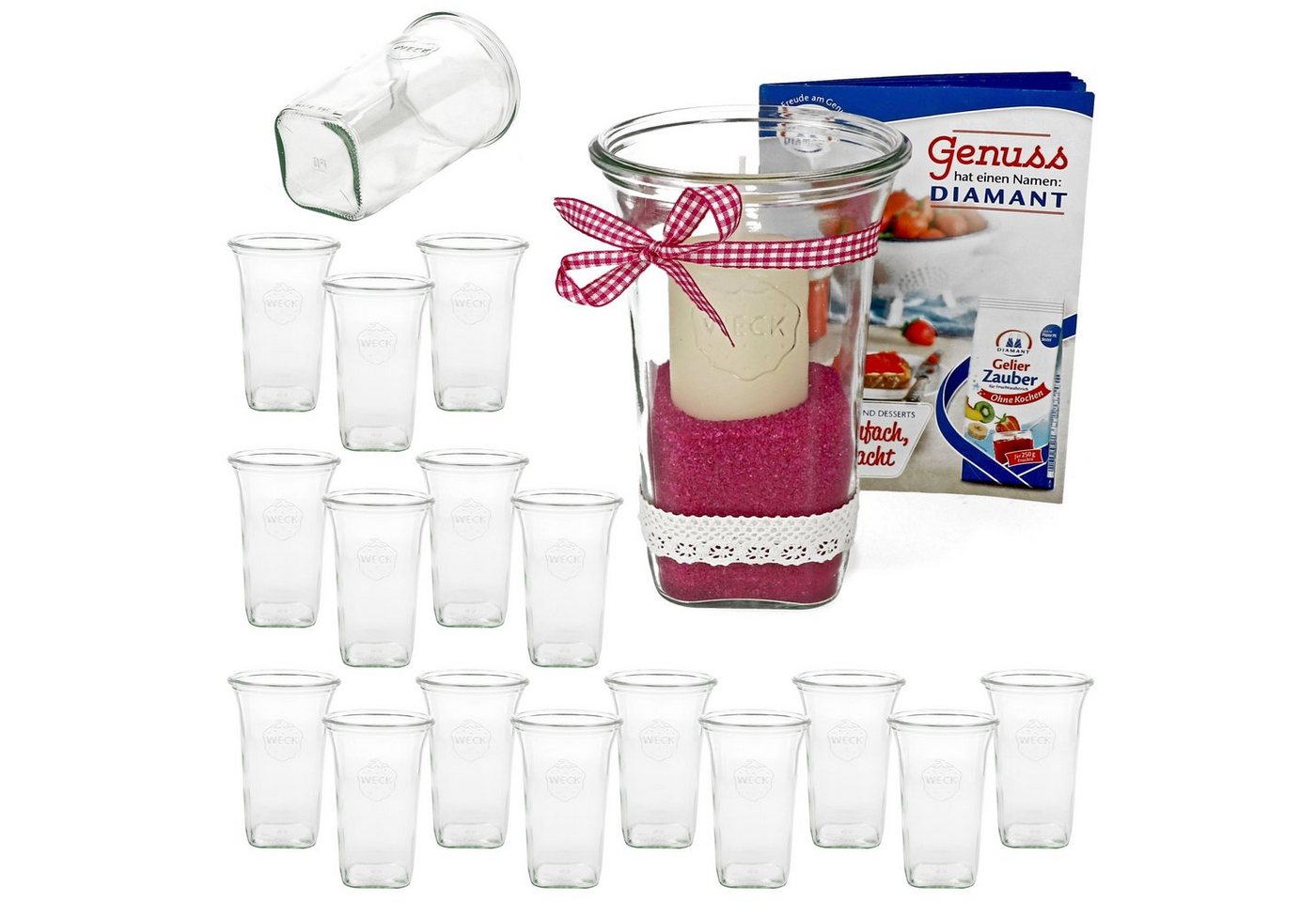 MamboCat Einmachglas 18er Set Weck Quentin 795 ml mit Rezeptheft, Glas MamboCat Einmachglas 18er Set Weck Quentin 795 ml mit Rezeptheft, Glas von MamboCat