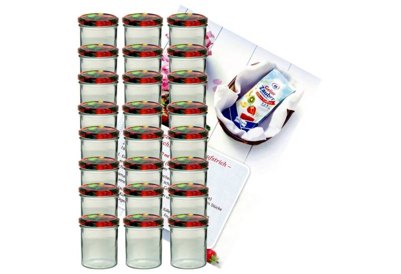 MamboCat Einmachglas 24er Set Sturzglas 350 ml Marmeladenglas Einmachglas Obst Deckel, Glas von MamboCat