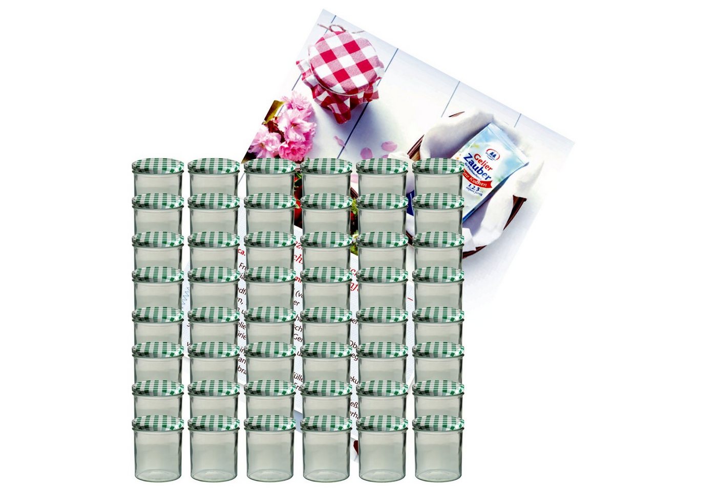 MamboCat Einmachglas 48er Set Sturzglas 350 ml Marmeladenglas To 82 grün karierter Deckel, Glas MamboCat Einmachglas 48er Set Sturzglas 350 ml Marmeladenglas To 82 grün karierter Deckel, Glas von MamboCat