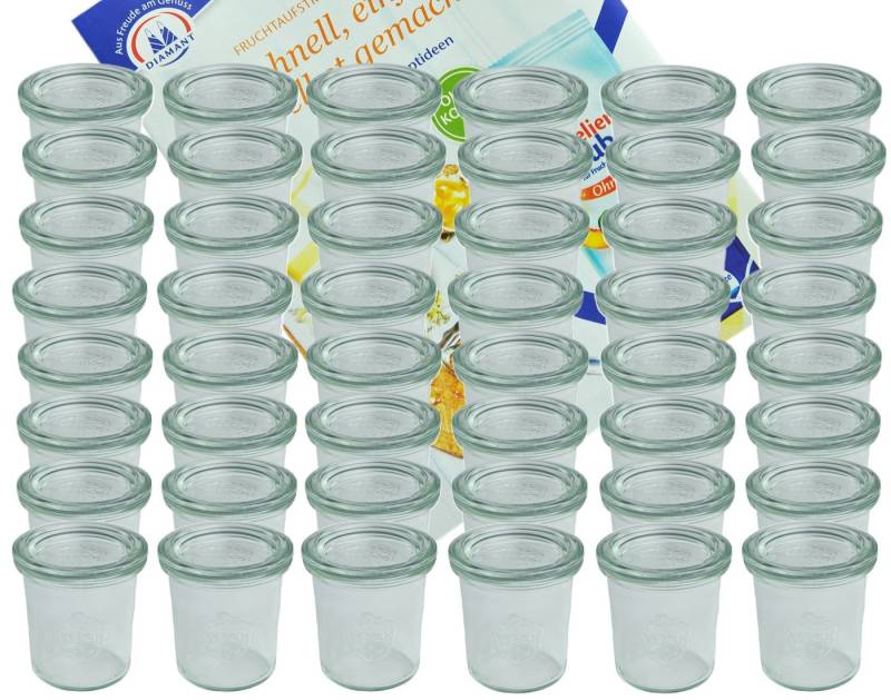 MamboCat Einmachglas 48er Set Weck Gläser 140 ml Sturzgläser mit 48 Glasdeckeln, Glas MamboCat Einmachglas 48er Set Weck Gläser 140 ml Sturzgläser mit 48 Glasdeckeln, Glas von MamboCat